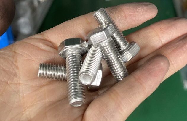 Industrial 317L stainless steel bolt for high-acid and chemical processing environments